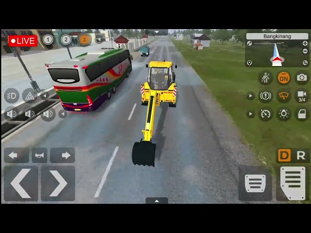 D3lta Live Stream D3lta Techzone LIVE JCB 3DX Backhoe Loader  Driving  Bus Simulator Indonesia 560