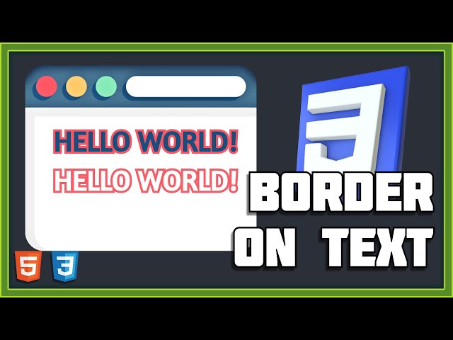 How to add border to text with CSS
