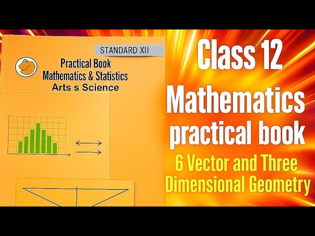 🔥#12th Class Mathematics Practical Book answer 6. Vector and Three Dimensional Geometry