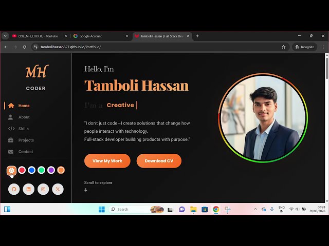 Full Stack Developer Portfolio 2026 | React, Node.js, MongoDB Projects Showcase | MH_CODER