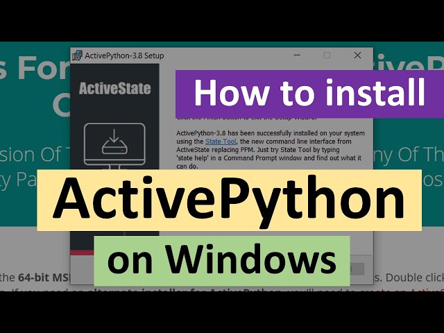 How to install ActivePython on Windows 10