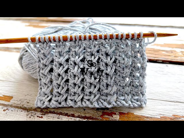 How to knit one of the most gorgeous lace stitches I've seen (2 rows-English/Continental) -So Woolly