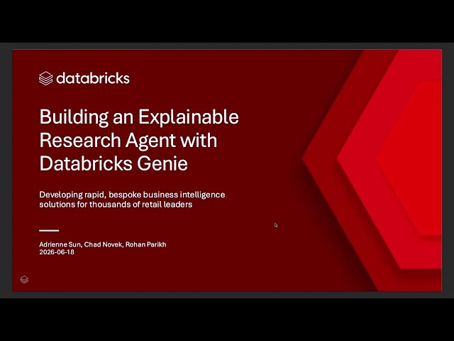 Building an Explainable AI Research Agent With Databricks Genie