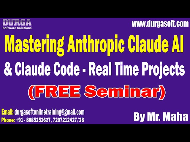 Mastering Anthropic Claude AI & Claude Code (FREE Seminar) tutorials || by Mr. Maha