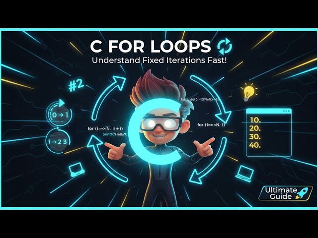 C For Loop Explained 🔄 | Master Fixed Iteration Loops in C Programming
