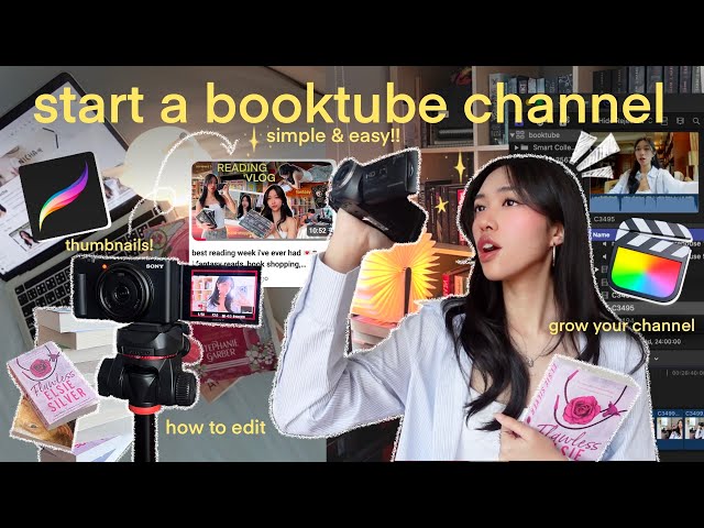 how to start your BOOKTUBE channel! 🎀👩🏻‍💻🚀| editing, thumbnails, equipment & growth tips