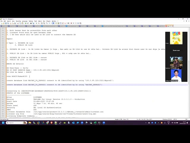 Day  - 16  - Oracle DB Links  - 1| Core Oracle DBA Training - Hindi