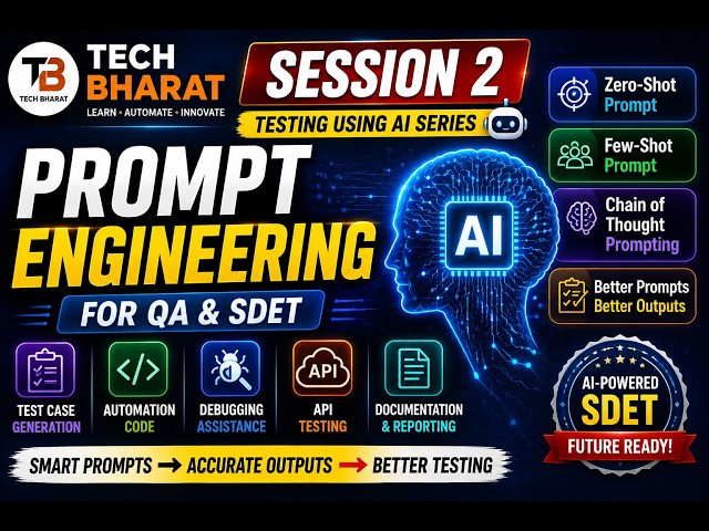 AI-Powered SDET Session 2 | Prompt Engineering for QA | Zero-Shot, Few-Shot & Chain of Thought