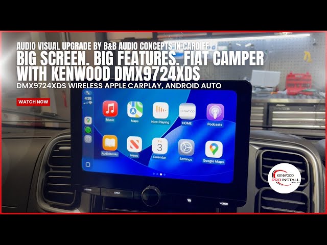 Big Screen. Big Features. | Fiat Camper with Wireless CarPlay KENWOOD DMX9724XDS #fiat #campervan