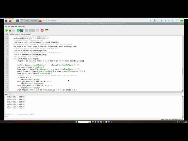 Homework for AI on the Edge LESSON 45: Adding a NeoPixel Ring To Your Raspberry Pi Project