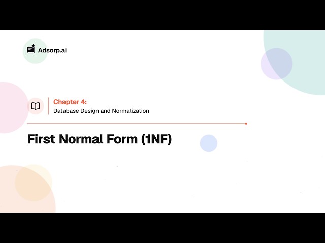 4.3 First Normal Form (1NF) | Database Design
