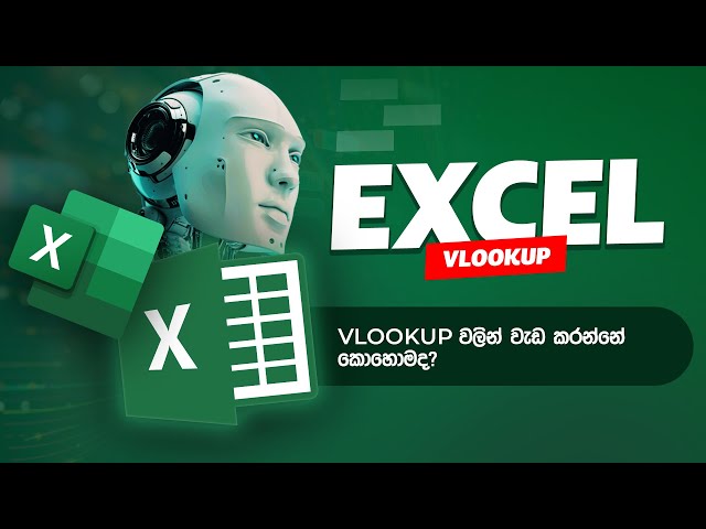 VLOOKUP වලින් වැඩ කරන්නෙ කොහොමද? | Microsoft Excel Sinhala Tutorial by KD Jayakody