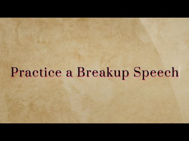 Breakup Monologue Script for Acting Practice | Perform This Emotional Scene!