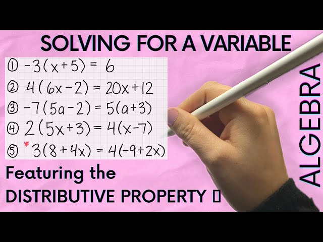 SOLVING FOR A VARIABLE USING THE DISTRIBUTIVE PROPERTY | ALGEBRA | SILENT MATH