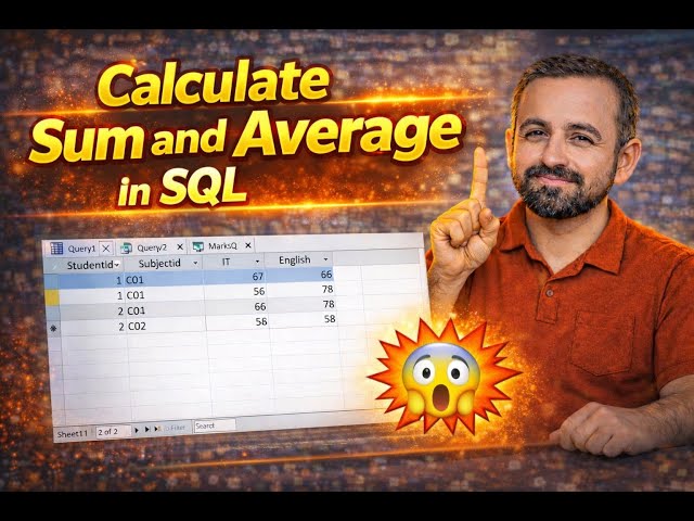 How to create SQL Query to calculate sum and average in Ms Access SQL⁨@COMPUTEREXCELSOLUTION⁩