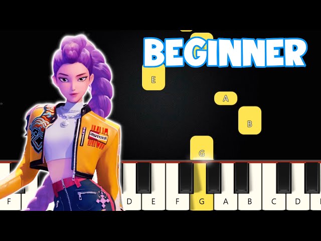 Golden - KPop Demon Hunters | Beginner Piano Tutorial | Easy Piano
