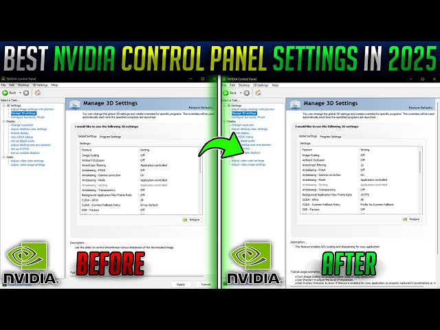 Best NVIDIA Control Panel Settings for Gaming in 2025 ✅