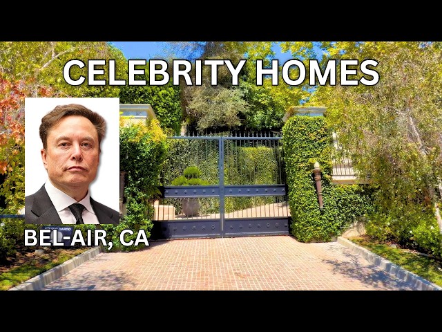 Celebrity Homes Driving Tour - Elon Musk, BEL-AIR, BRENTWOOD Los Angeles CA (4K 60fps)