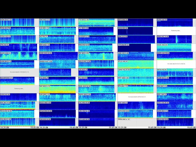 Pulse of the Earth. Real-time data using Swarm USGS