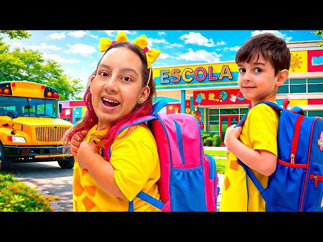 História Engraçada para Crianças sobre Volta as Aulas | Back to School Story   Família MC Divertida