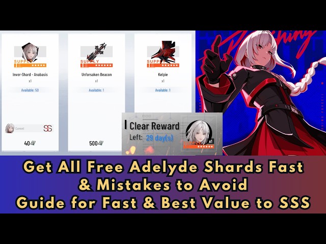 PGR How to Get All Free Adelyde Shards Fast, SSS in 2 weeks, Mistake to Avoid (Beginner Friendly)