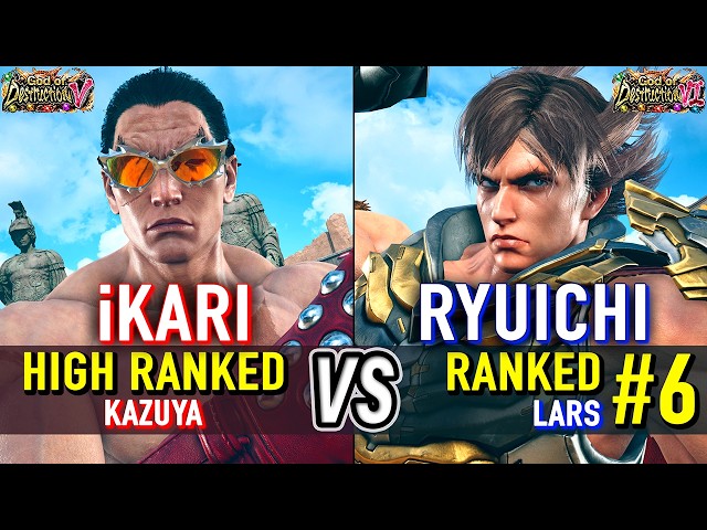 T8 🔥 iKARI (Kazuya) vs RYUICHI (#6 Ranked Lars) 🔥 Tekken 8 High Level Gameplay