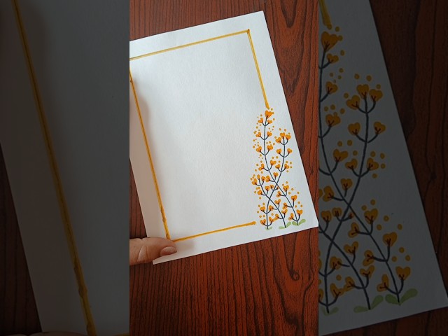 🌸Learn how to make beautiful front page design for project work. Easy border design ideas. #shorts