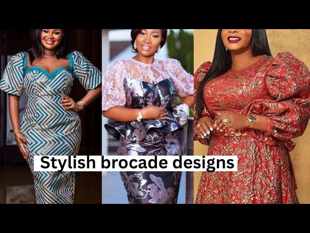 Latest damask dress styles for beautiful ladies/brocade and damask dress styles ✨️ 