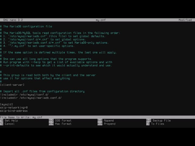 Raspberry Pi MariaDB LibreOffice Connection
