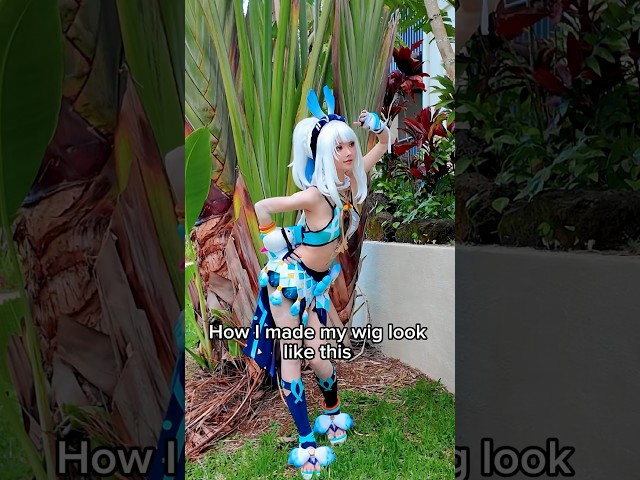 How I made my ponytail wig for Mualani #genshinimpact #blazetonatlan #cosplay #tutorial