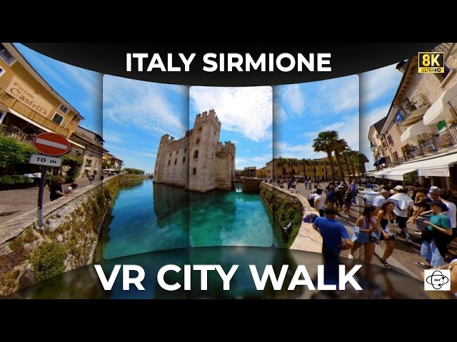 360° VR Castello Scaligero | An Immersive walk entering the drawbridge to Sirmione in 8K