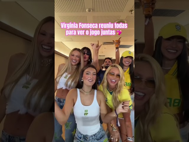 Virgínia Fonseca gathered everyone to watch the game together 💖 #virginia #virginiafonseca #zefelipe