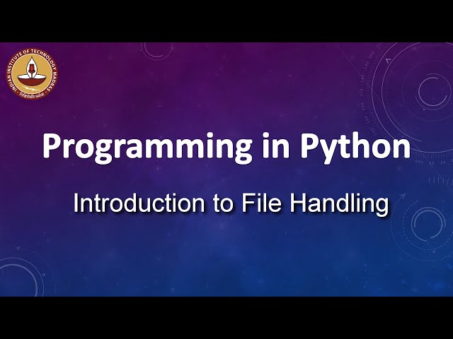 Introduction to File Handling