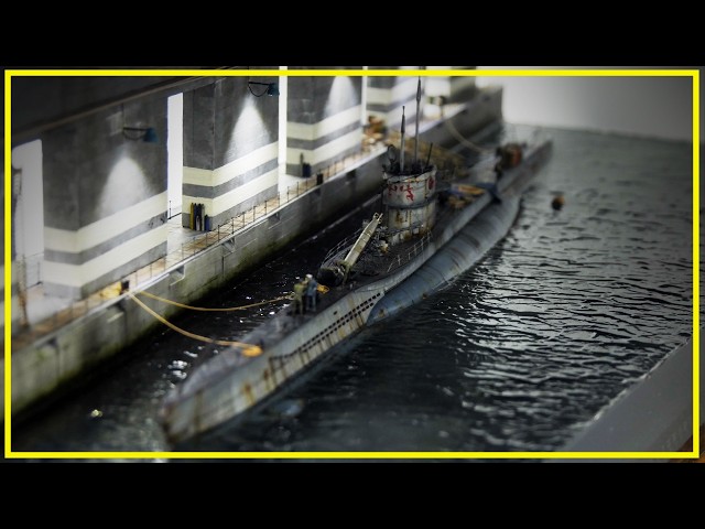 1/144 U boat Bunker Base Diorama (Submarine Pen) Epoxy Resin Art.