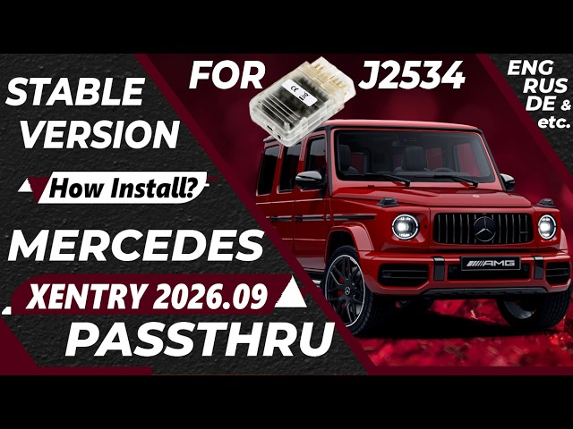 Detailed Installation Xentry PassThru 2026.09 Stable Version for J2534 Openport 2.0 Xentry 09.2026