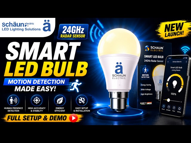 24W Smart BLE LED Bulb | Mobile App Control | 0–100% Dimming | Timer | Power Cut Memory