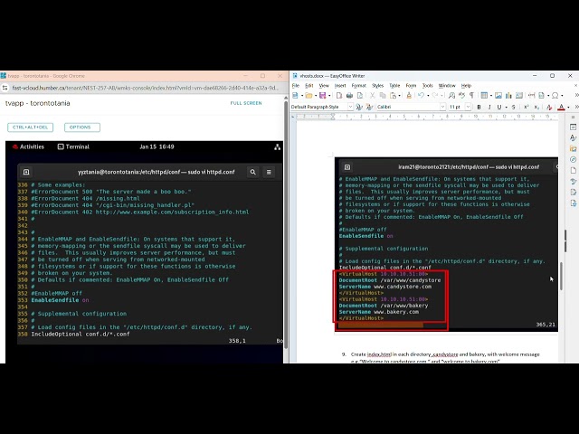 virtual hosts creation on redhat 9
