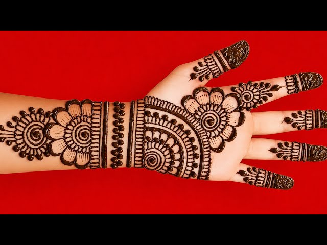 New stylish full hand mehndi design | easy front hand mehndi | simple mehandi ka design | mehndi