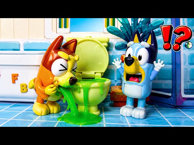 BLUEY Takes Care of Sick BINGO | Pretend Play with Bluey Toys | Lessons For Kids #blueytoys