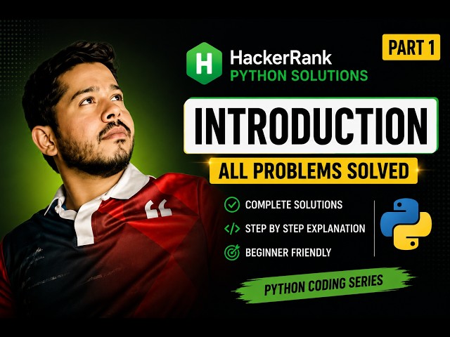 HackerRank Python Solutions – Introduction | All Problems Solved | Python Coding Series
