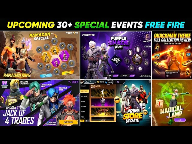 Upcoming Events in Free Fire l Golden Shade Bundle Return l Free Fire New Event l Ff New Event