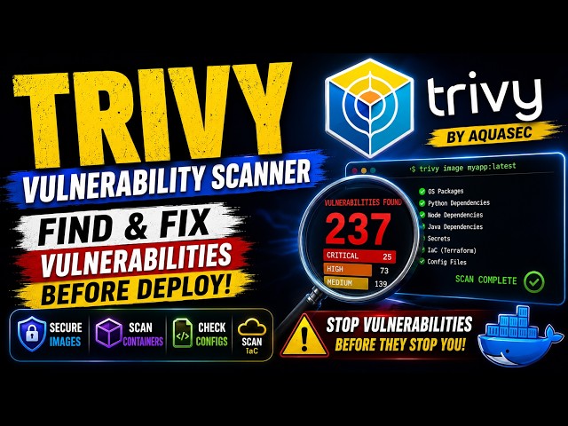 Trivy Tutorial 🔥 Scan Docker Images & Fix Vulnerabilities Before Deployment | DevSecOps