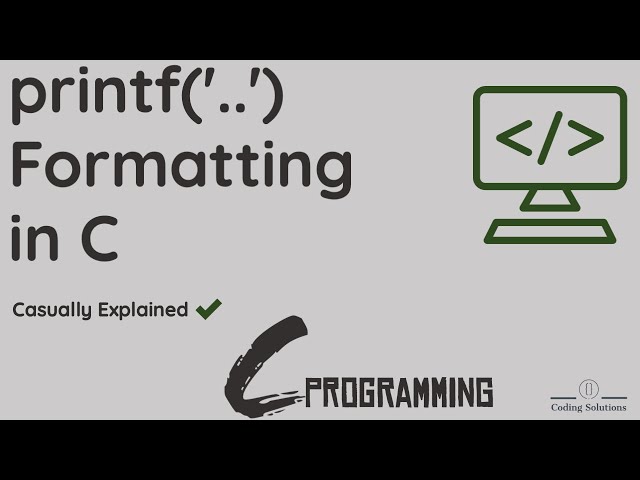 How to format printf in C | C Programming |