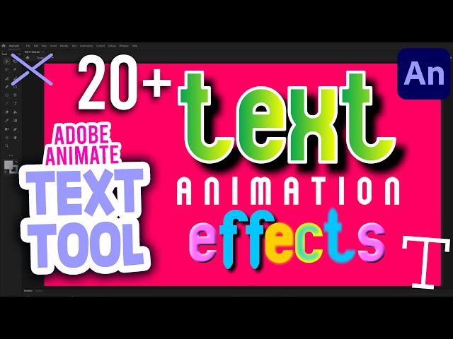 TEXT ANIMATION using Adobe Animate CC - Text Tool Tutorial