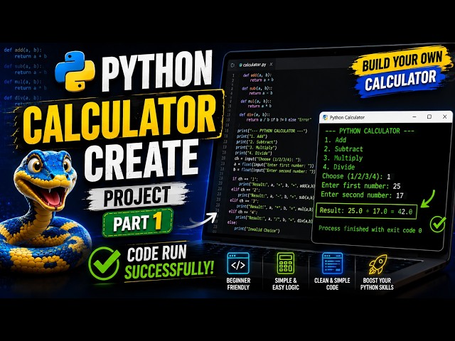I Built a Calculator Using Python 😱 | Beginner Python Project