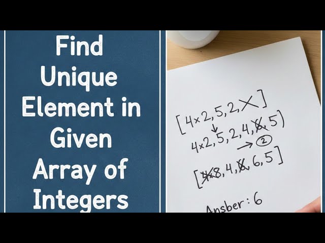 1. Find unique element  in a give array of integers #programming 