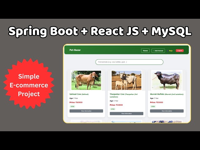 Simple E-commerce Project using Spring Boot + React JS + MySQL