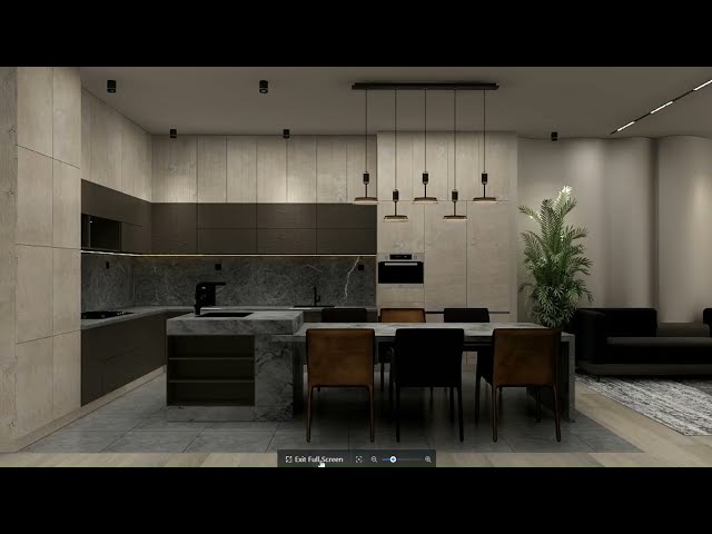 Create a Modern Kitchen Design in COOHOM. step-by-step tutorial with renderings.