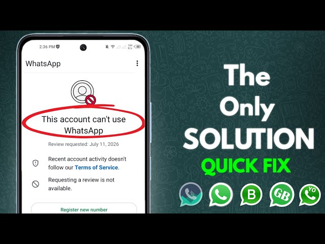 Whatsapp Ban New Solution 2026 ✅(100% Working) | This account can't use Whatsapp Problem New 2026