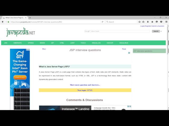 What is Java Server Page (JSP)? | javapedia.net